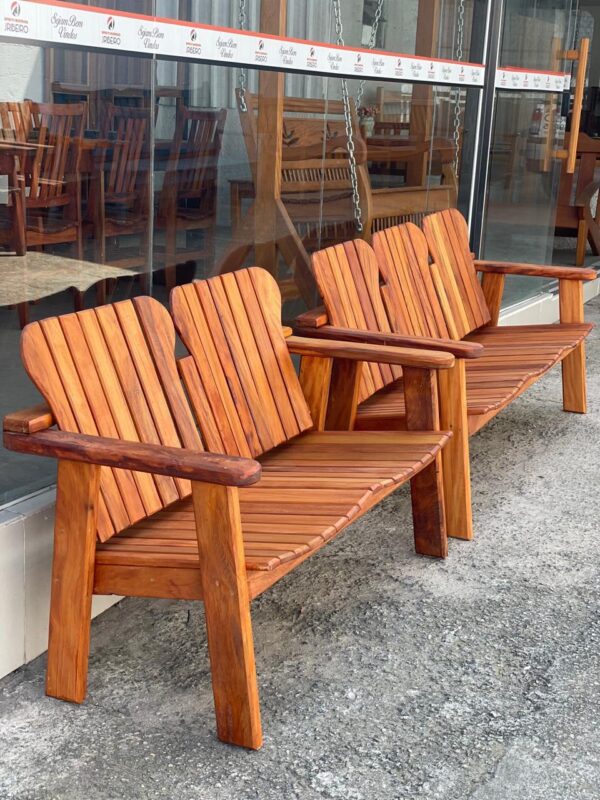 Conjunto Bancos Sofá Rústico
