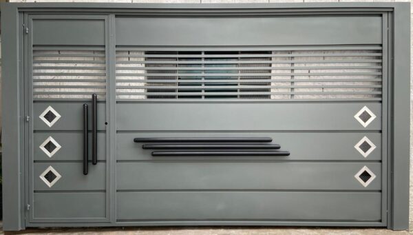 Portão Garagem Galvanizado Modelo 1